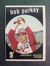 1959 Topps Baseball Bob Purkey Cincinnati Redlegs Card #506 (f)