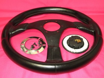 ATC AD Altezza Disegno Steering Wheel 350mm Black Leather JDM