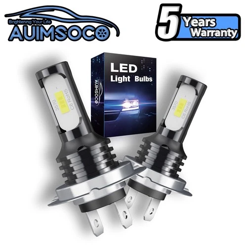 2x H7 LED Headlight Bulb Kit High Low Beam 80000LM Super Bright 6500K White