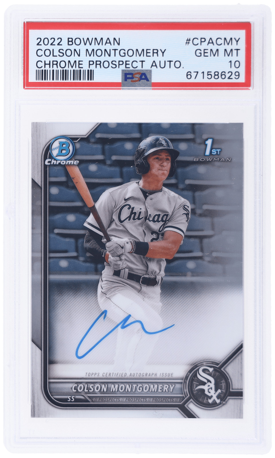 2022 Bowman Chrome Colson Montgomery Prospect Auto #CPACMY PSA 10
