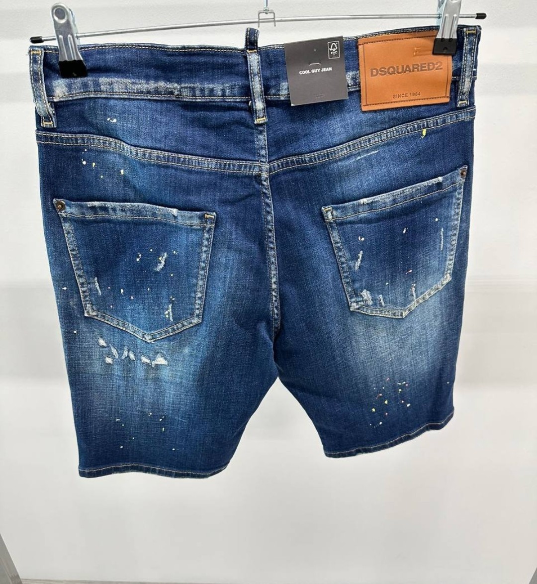 DSQ2 Jeans Short With Icon Splatter Denim Distressed Pants image 3