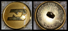 11-1a BURLINGTON NORTH RAILROAD UNIFORME BOUTON WATERBURY CO'S INC CONN 23mm