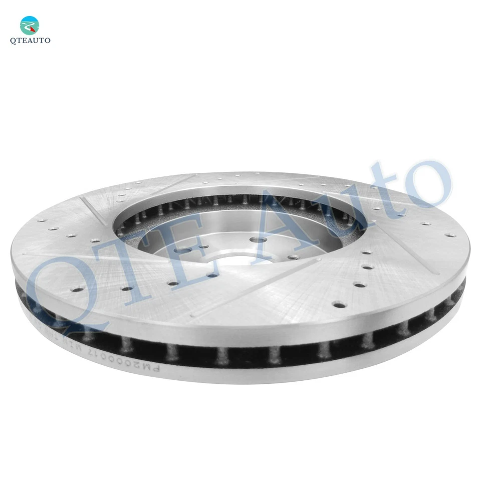 Front 300mm Drilled Slotted Disc Brake Rotors For 2001-2003 Acura CL - Image 4 of 4