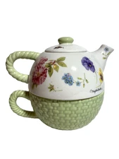 Hallmark Marjolein Bastin Nature's Sketchbook Tea for One Stacking Teapot & Cup