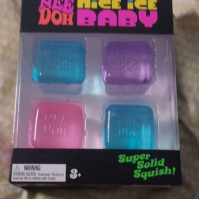Nee Doh Nice Ice Baby Super Solid Squish Tactile Squeeze Toys 4 Pack