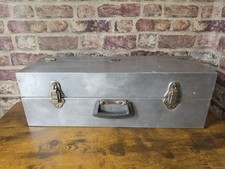 Industrial Metal Tool Box Engineers Case Storage Decor Chest Retro Vintage