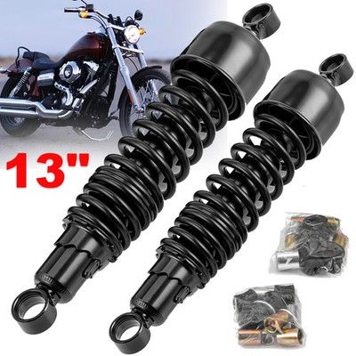 13'' Black Rear Suspension Shocks Springs for Harley Sportster Low Rider Touring