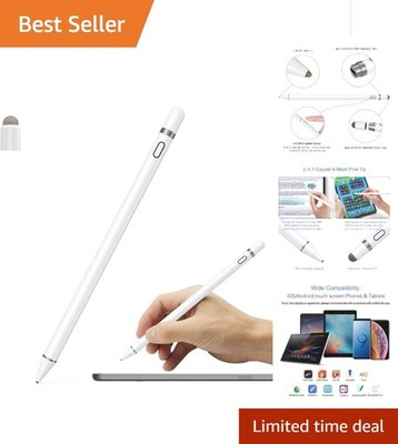 Dual-Function Active Stylus Pen for iOS & Android - Precise Drawing & Writing