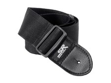 Monoprice Guitar Strap - 2 Inch - Black With Synthetic Leather Ends