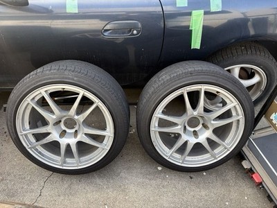 JDM RSC Dunlop Direzza 9J +38 114.3 5-hole 2Book silver wheels with 23 No Tires