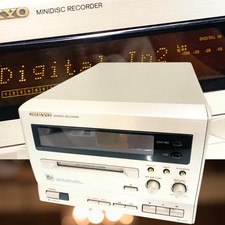 ONKYO MD-185II MiniDisc Deck Recorder INTEC Japan Silver Optical RCA Tested