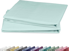 100 Cotton Pillow Cases Standard Size Set of 2, Soft Sateen Weave Pillowcase Se