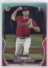 2023 Bowman Draft Aqua & Pink Gradient 73/199 Garrett Baumann #BD-172 0w3
