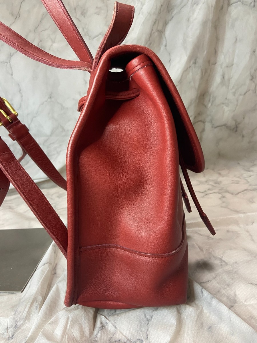 COACH Vintage 9960 Red Leather Daypack Backpack Purse