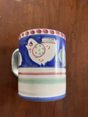 Vietri Solimene Campagna Chicken Blu Made in Italy Mug