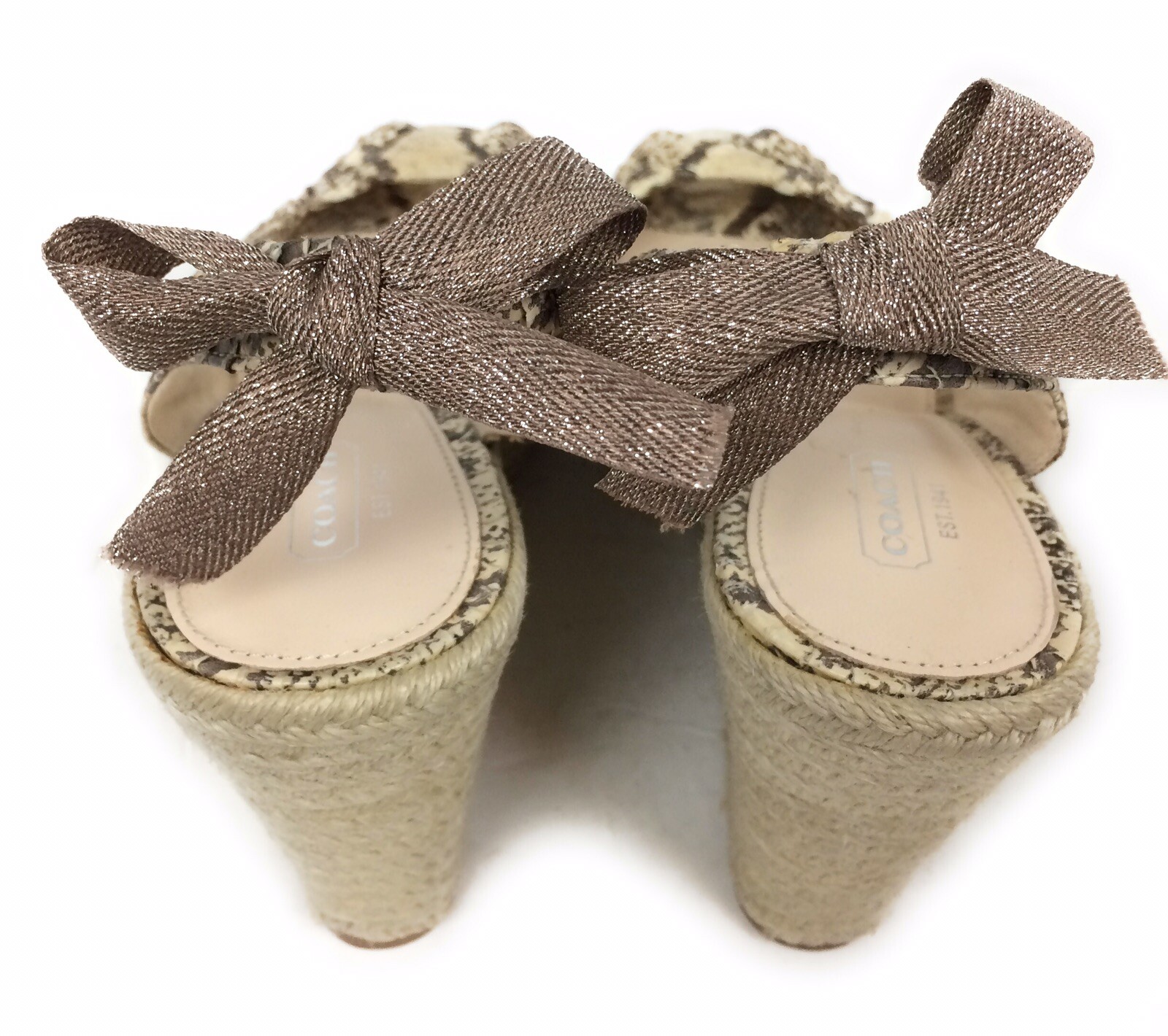 Coach Maritza Python Leather Espadrille Platform … - image 7