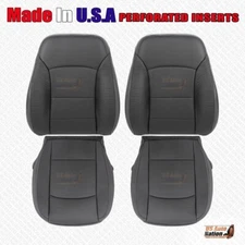 2016 - 2020 Fits Chevy Malibu Driver Passenger Perforated Leather Cover Black