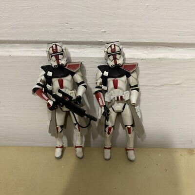 Star Wars ROTS Clone Commander Figur Hasbro Rache der Sith 2004 Konvolut x2