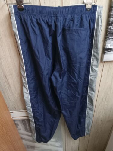 Vintage Y2K Reebok Windbreaker Track Sweatpants Size XL Navy Blue Gray Ankle Zip - Picture 6 of 8