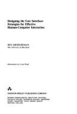 Designing the User Interface Hardcover Ben Shneiderman