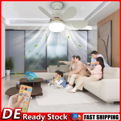 Ceiling Fan with Light E27 Socket Ceiling Fan for Bedroom Living Room (40W) DE