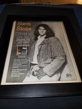 Steve Stone Faces In The Rain Rare Original Radio Promo Poster Ad Framed!