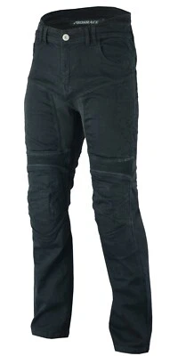 LEATHER POINT Motorradhose Motorrad Jeans Herren Denim mit Protektoren Aramid Hose Schwarz