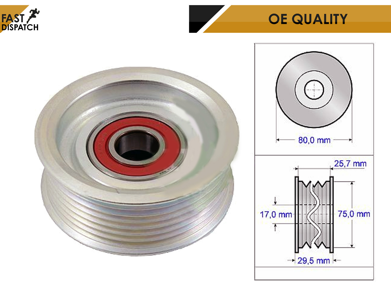 FOR HONDA CIVIC 2.0 TYPE R EP3 OE IDLER GUIDE PULLEY K20A 0105