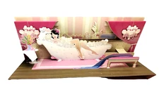 3D Bathtub Lady Pop Up Card Panoramic Greeting Card by Up With Paper Panoramics 
