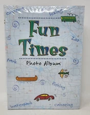 New Seasons Fun Times Photo Album Map Design Vacation Memories Binder SEALED