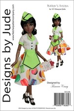Baker's Dozen Doll Clothes Sewing Pattern for 16" Ellowyne  Neema Dolls Tonner