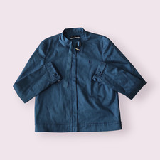 Fred Perry Richard Nicoll Jacket Full Zip Womens Size 10 Blue Harrington Bomber