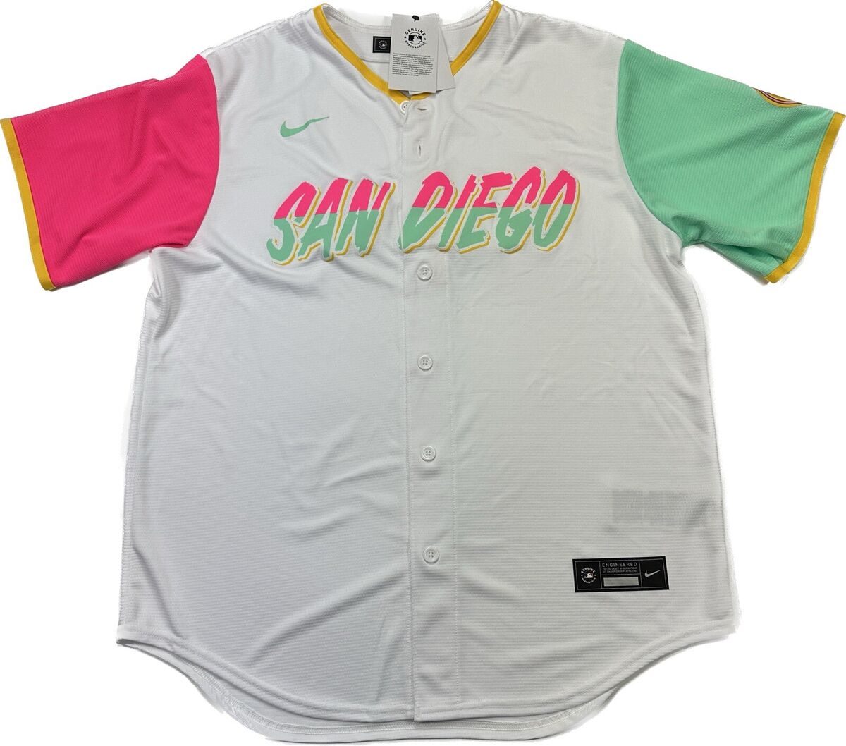 San Diego Padres Nike City Connect Jersey MLB SD Slam Pink Green