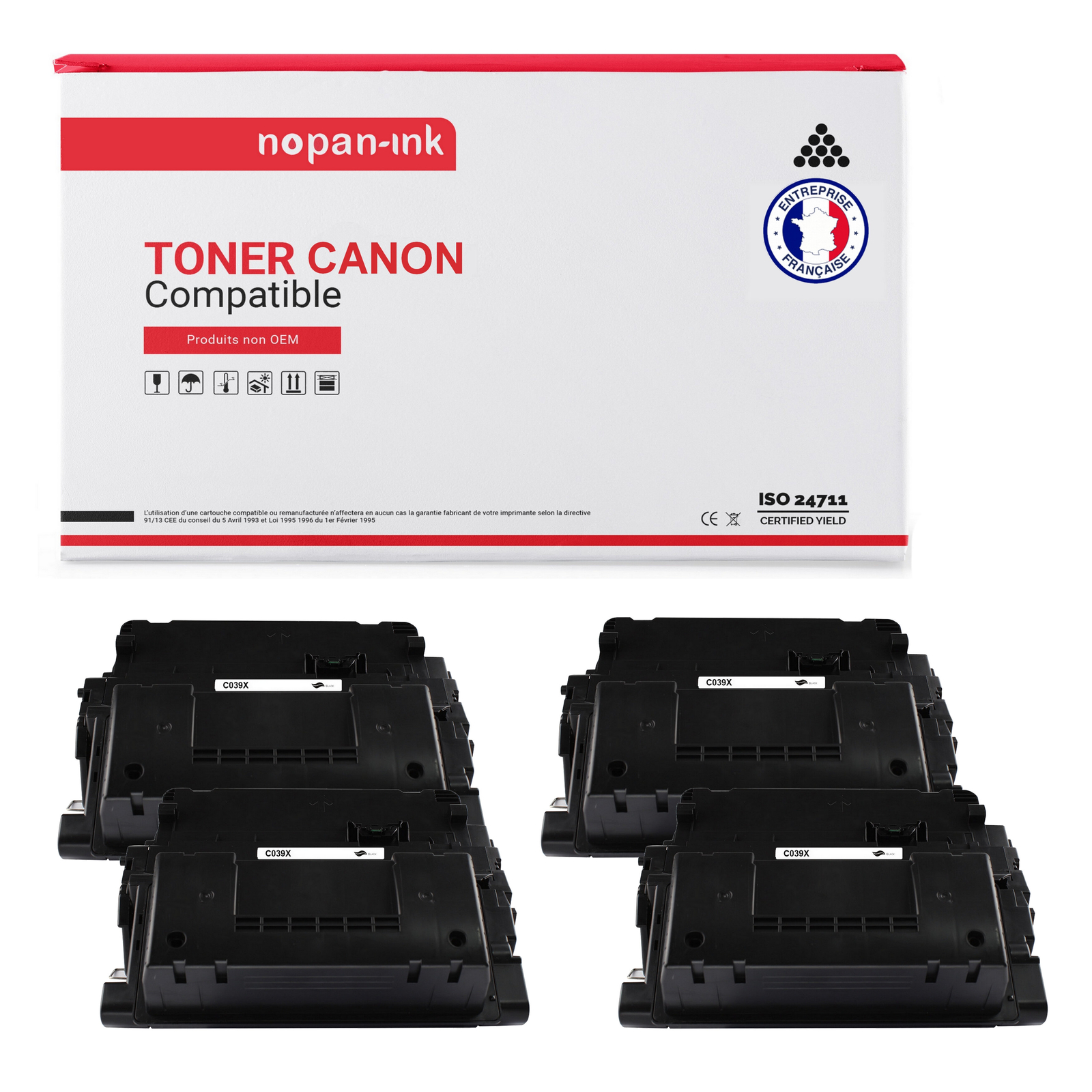 Toner 039H Noir compatible Canon anti-bavure pour impressions professionnelles