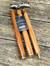 WALKING STICK MOUNTED ON ELEGANT POLISHED WOOD SHAFT WALKING STICK BEAST GIFT