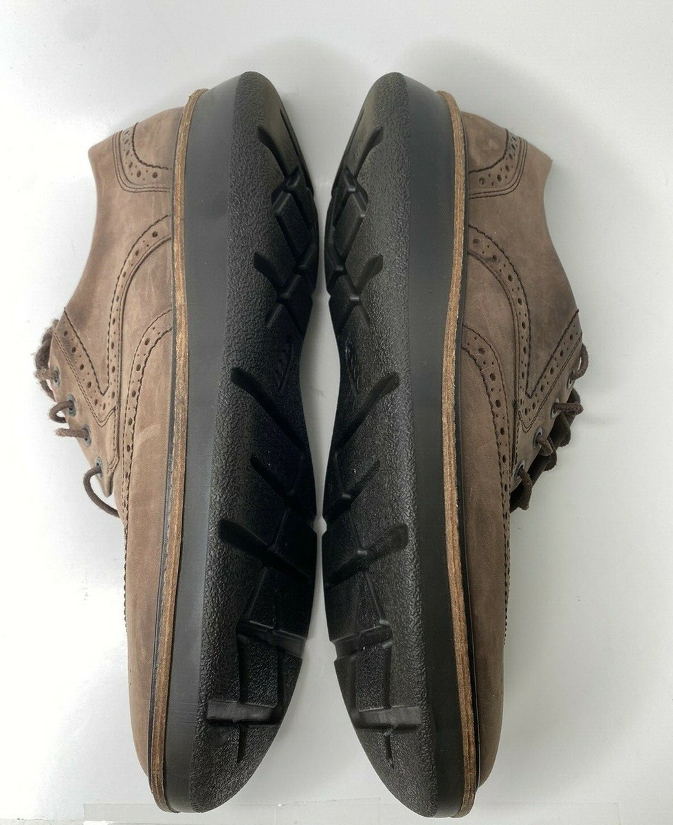 Ecco Mens Sz 41 Lhasa Brogue Wing Tip Leather Oxfords Coffee Brown Casual Shoes- With the festive season soon approaching, the search begins  main image 4