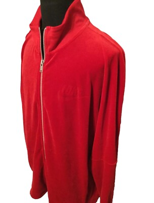 Nike Velour Track Jacket Red Full Zip AH3386-687 Mens Size XL