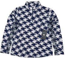 IBKUL Golf Tennis 1/4 Zip Pullover Shirt XS S M L XL Navy White Longsleeve S1