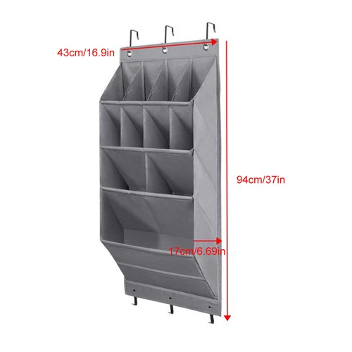 11 Pockets Large Over Door Hanging Organiser Shoe Rack Storage Bag Tidy Hanger - Picture 2 of 12