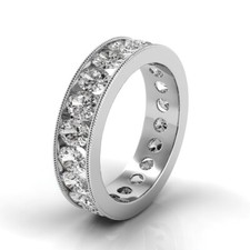 2.5ctw Oval Diamond Channel Set Eternity Band 14K White Gold F-G/VS2 
