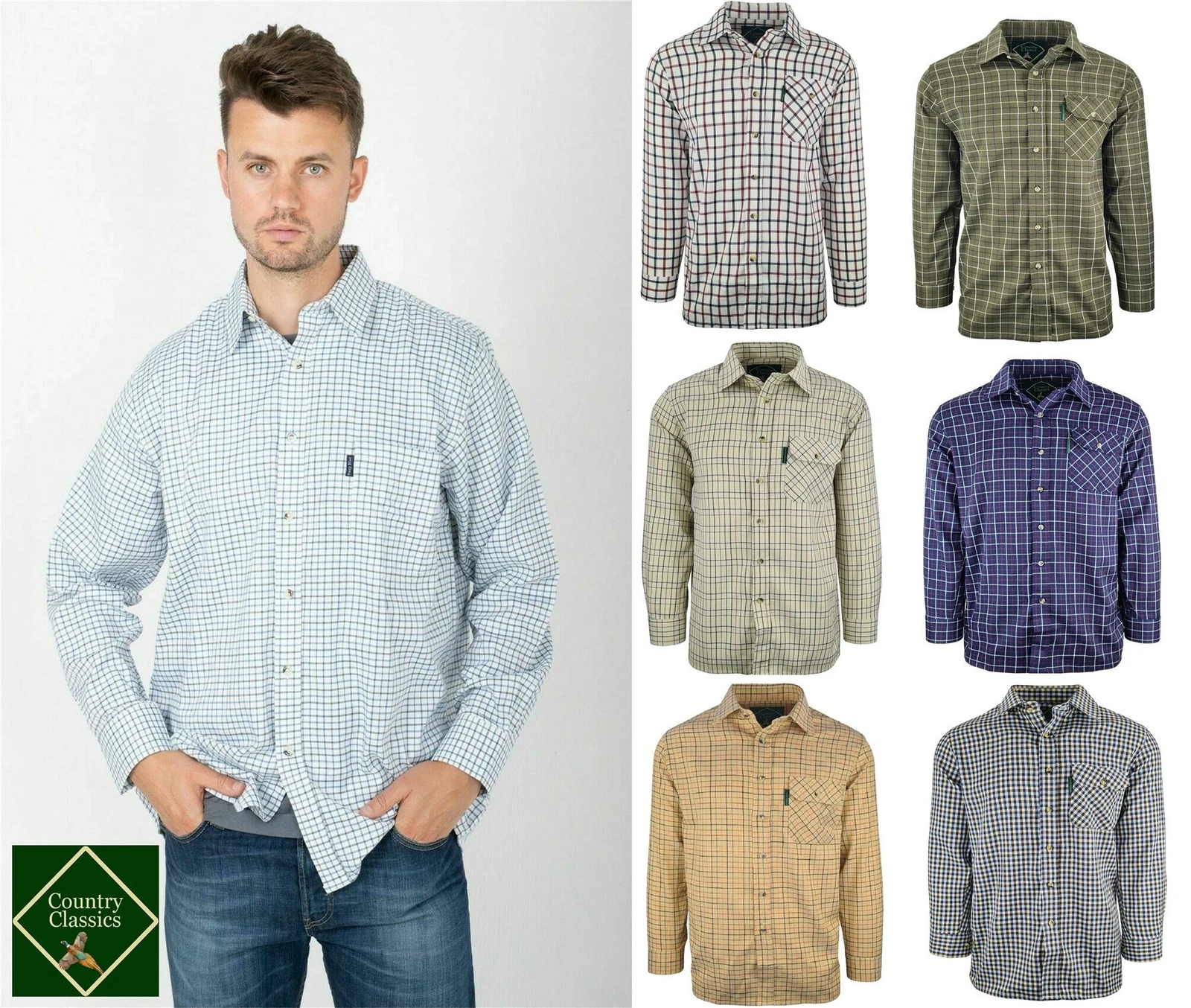 Country Classics Check Shirt Mens Long Sleeve S-5XL Work Casual Outdoor Premium
Opens in a new windo