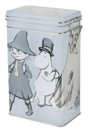 Moomin Coffee Tea Tin Box  Moominvalley Sketch - Afbeelding 1 van 1