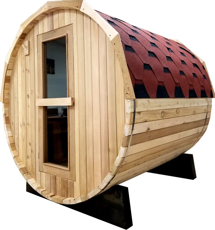 Canadian Red Cedar Wet Dry Traditional Barrel Steam Sauna SPA 9KW Harvia  Heater 741435477714 | eBay