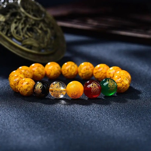 Realgar Crystal Sand New Five-way God of Wealth Bracelet Attracts Wealth - Picture 5 of 7