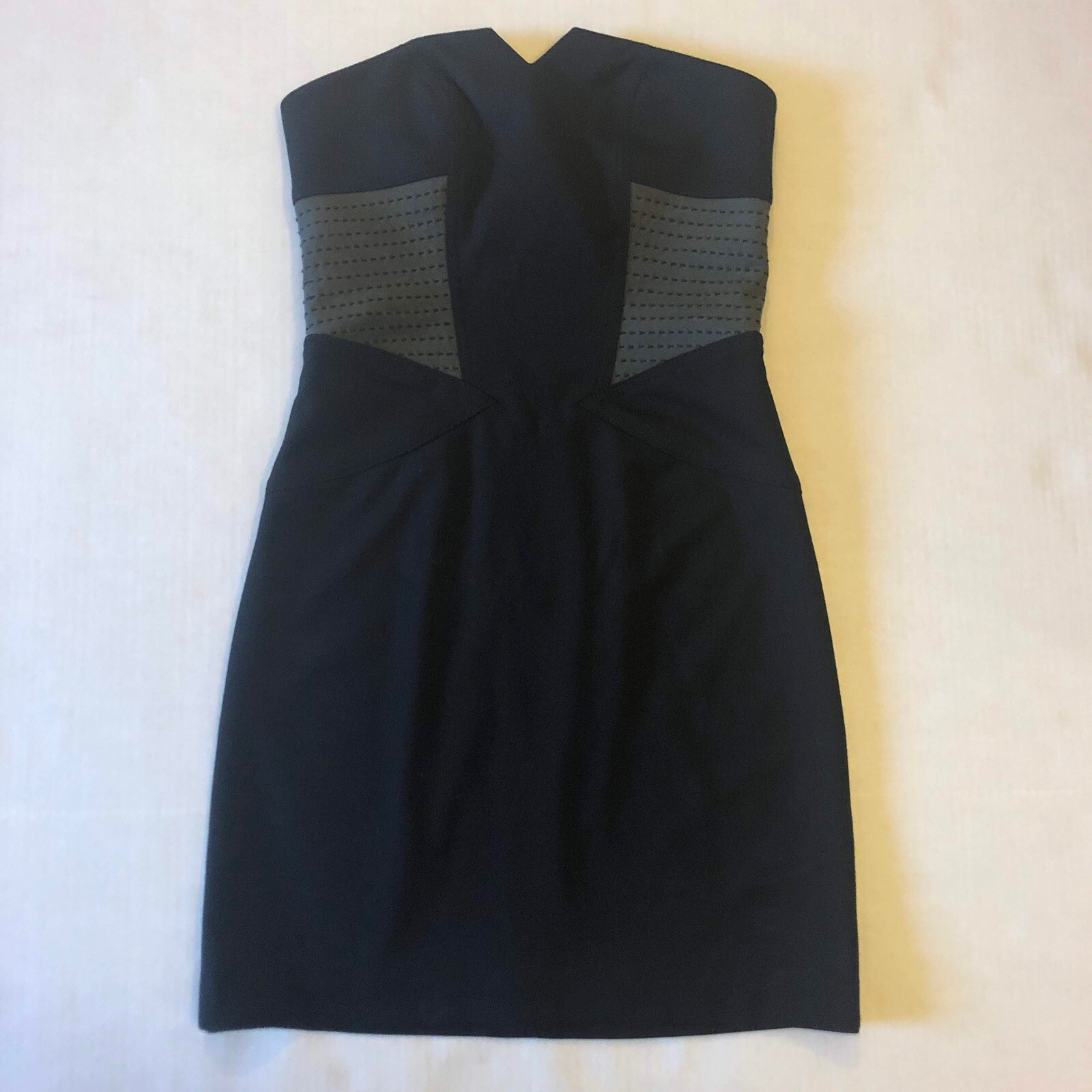 BCBGeneration Black Gray Strapless Sweetheart Bod… - image 2