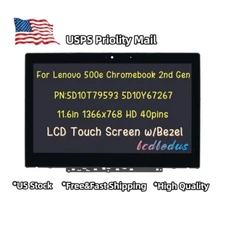 5D10T79593 For Lenovo 500e Chromebook 2nd Gen Lcd Touch Screen Bezel HD 11.6"