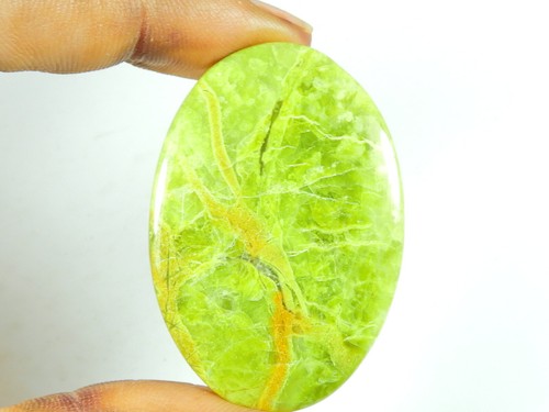 29X42X05 MM Natural Green Opal Oval Shape Cabochon Loose Gemstone 49Cts. - Picture 2 of 9