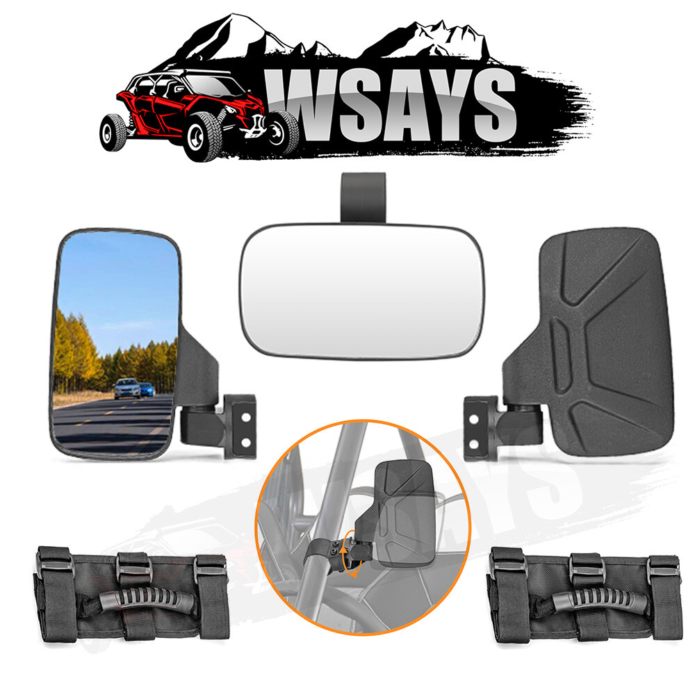UTV 2'' Rear-View Center Side Mirrors Sets For Kubota RTV-XG850