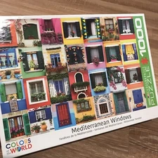 Mediterranean Windows 1000 Piece Jigsaw Puzzle Eurographics 1000 Pcs Made In USA