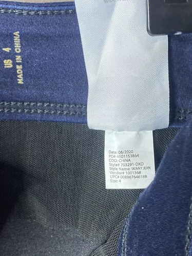 Iman Global Chic Womens Dark Blue Denim Jeans Size 4 Stretch - Picture 8 of 11